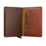 VINTAGE COGNAC BROWN SLIMWALLET by SECRID