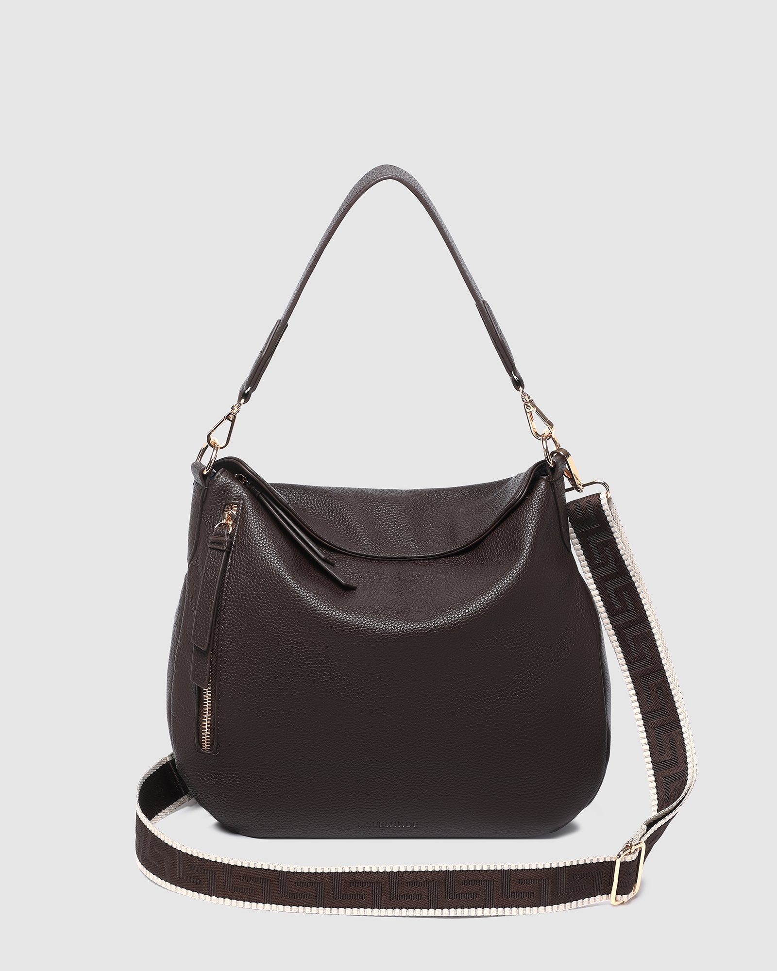 NADIA SHOULDER BAG in CHOCOLATE by LOUENHIDE