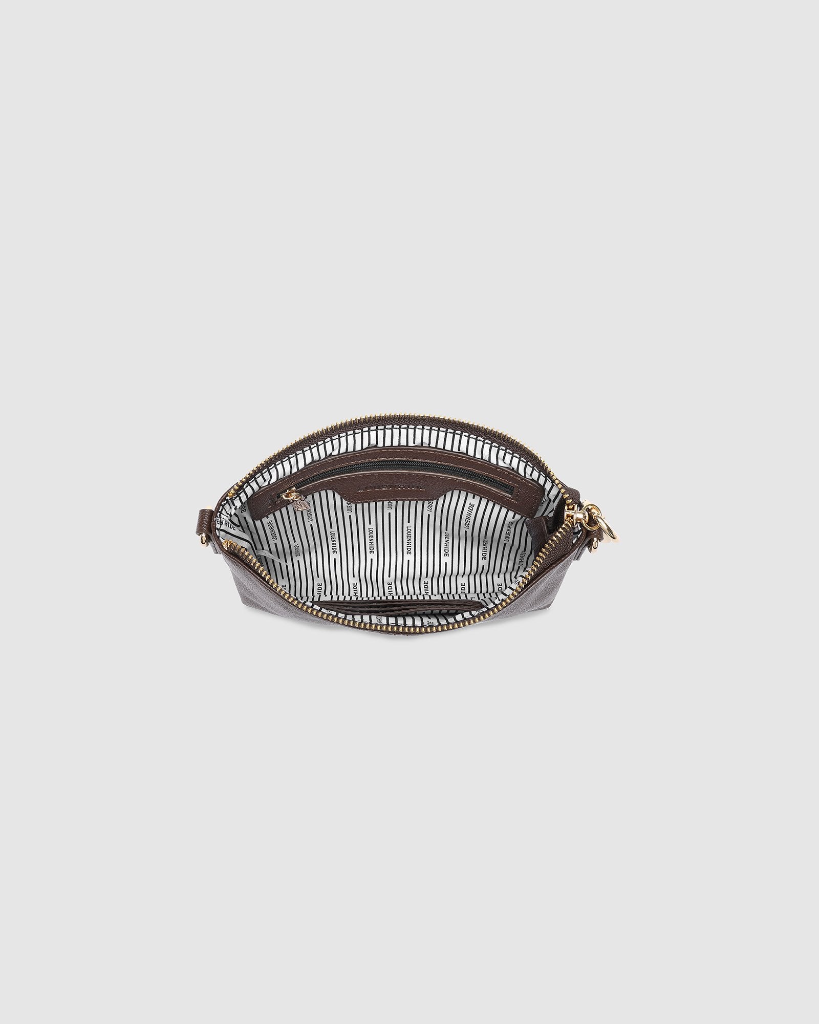 BABY SOPHIE CROSSBODY BAG in CHOCOLATE by LOUENHIDE