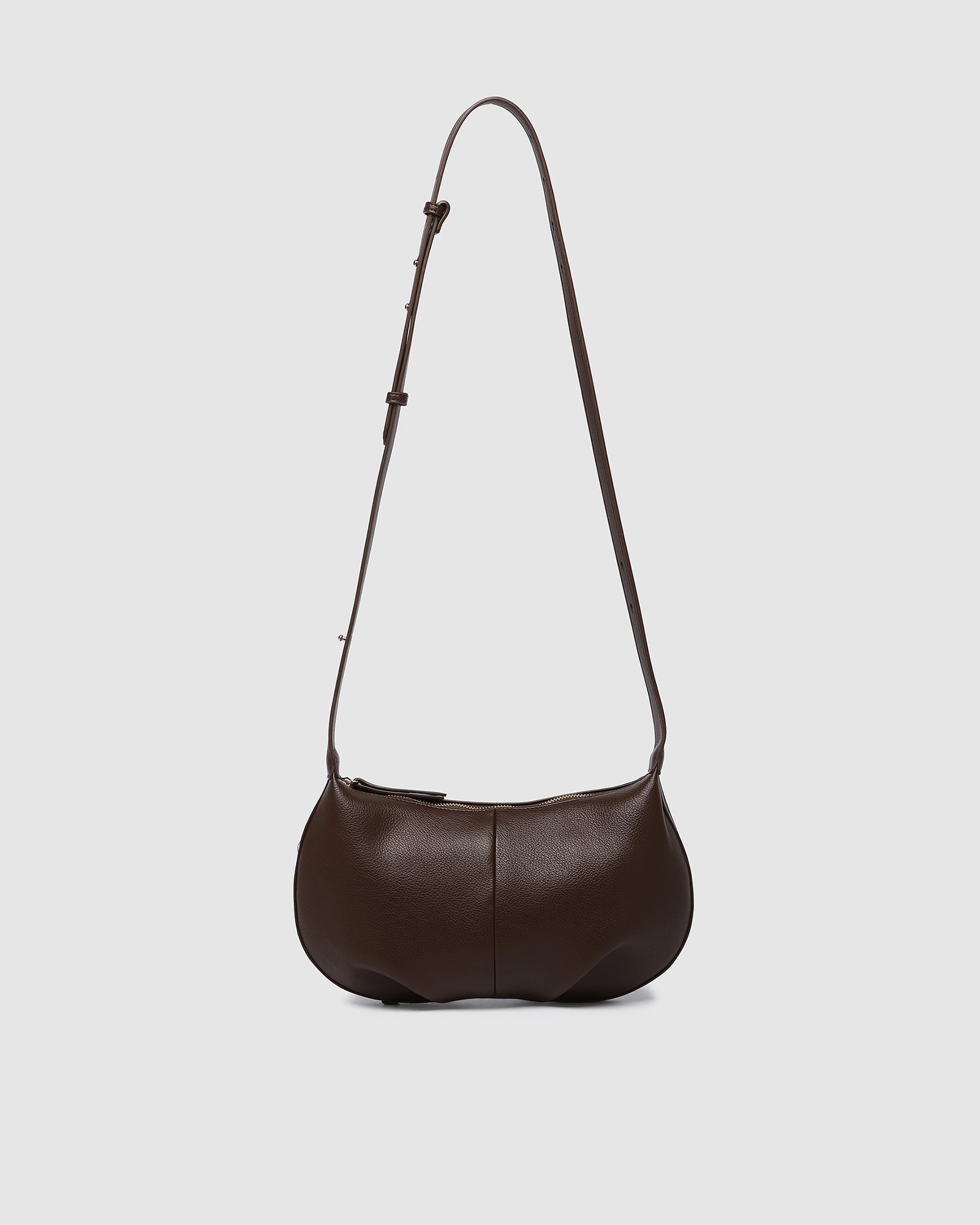 OLIVIA SHOULDER BAG in CHOCOLATE by LOUENHIDE