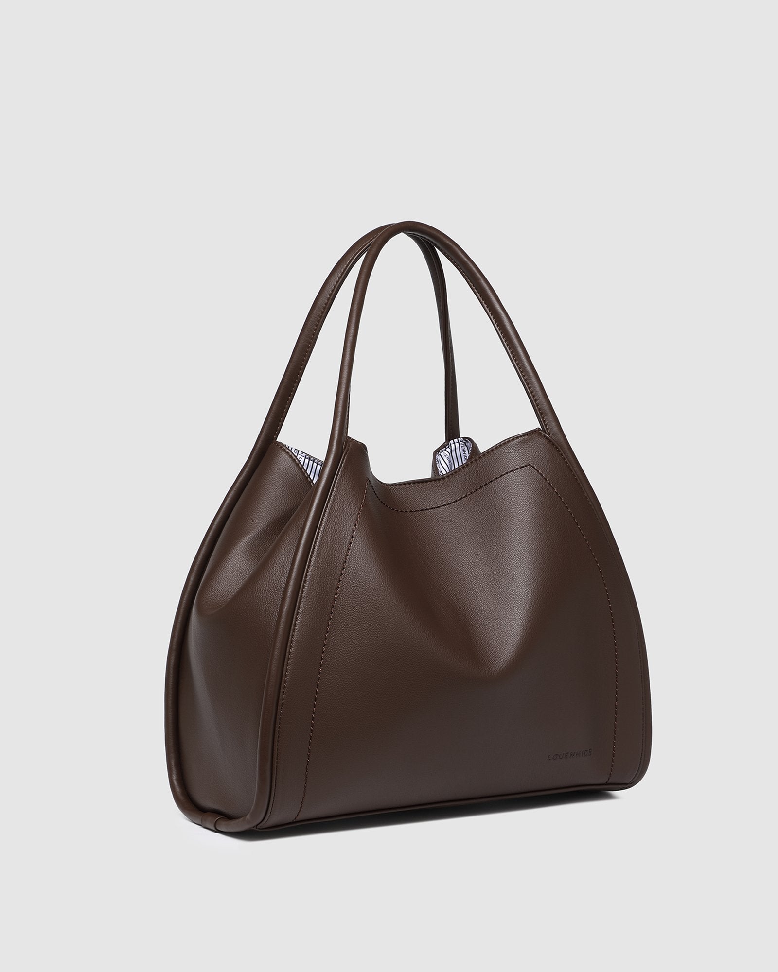 SUTTON SHOULDER BAG in CHOCOLATE by LOUENHIDE