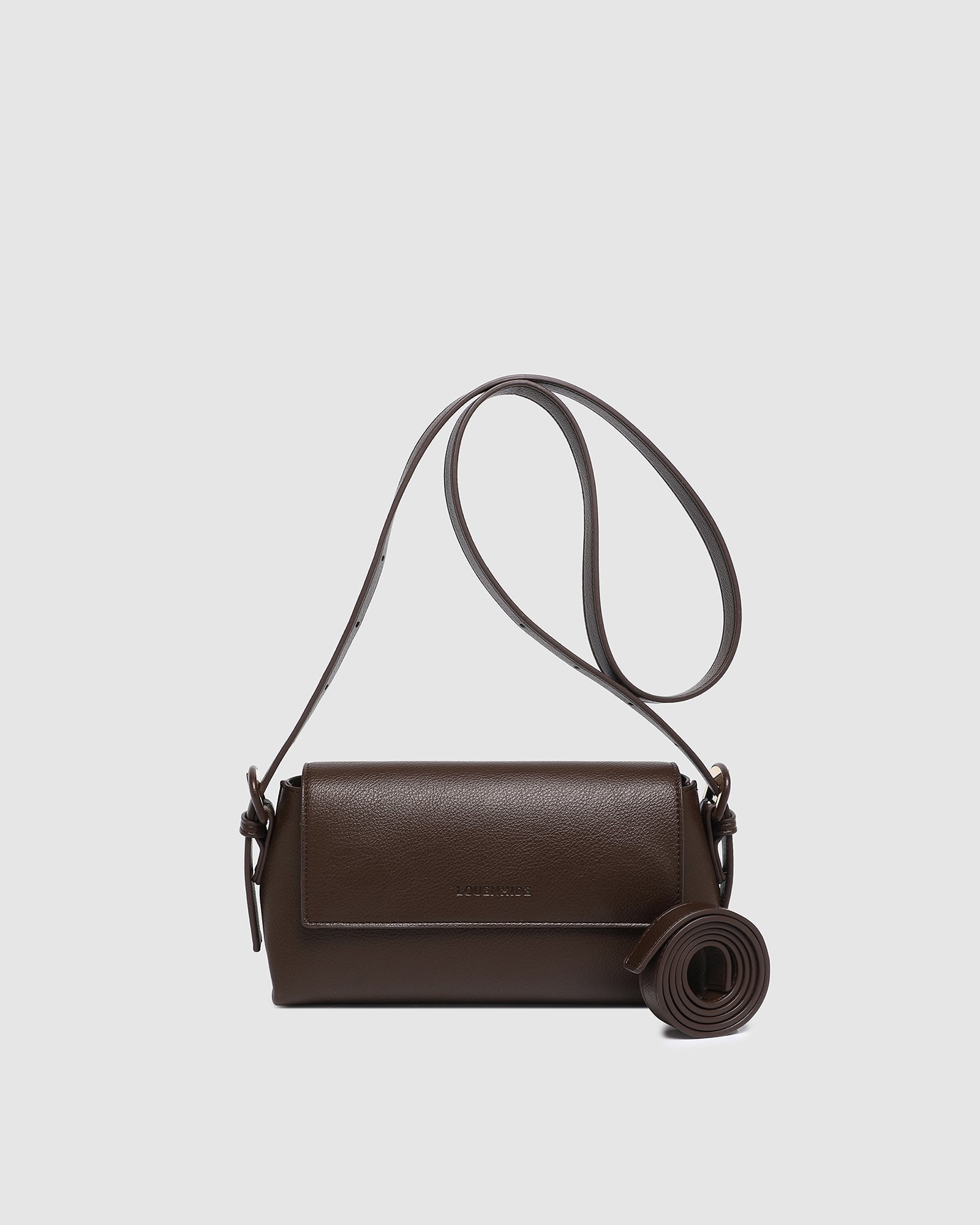 SOPHIA CROSSBODY BAG in CHOCOLATE by LOUENHIDE