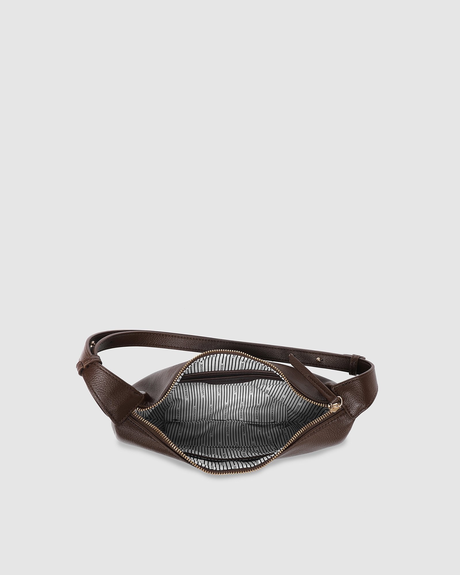 OLIVIA SHOULDER BAG in CHOCOLATE by LOUENHIDE