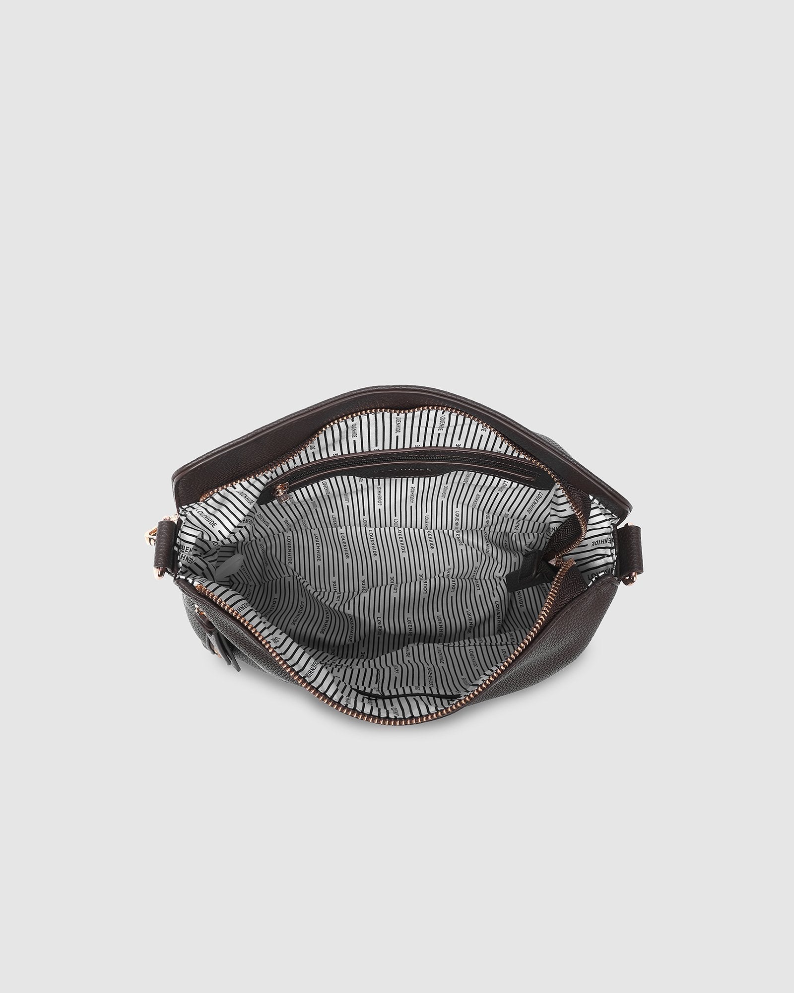 NADIA SHOULDER BAG in CHOCOLATE by LOUENHIDE