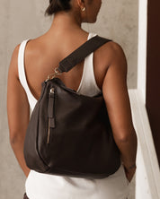 NADIA SHOULDER BAG in CHOCOLATE by LOUENHIDE