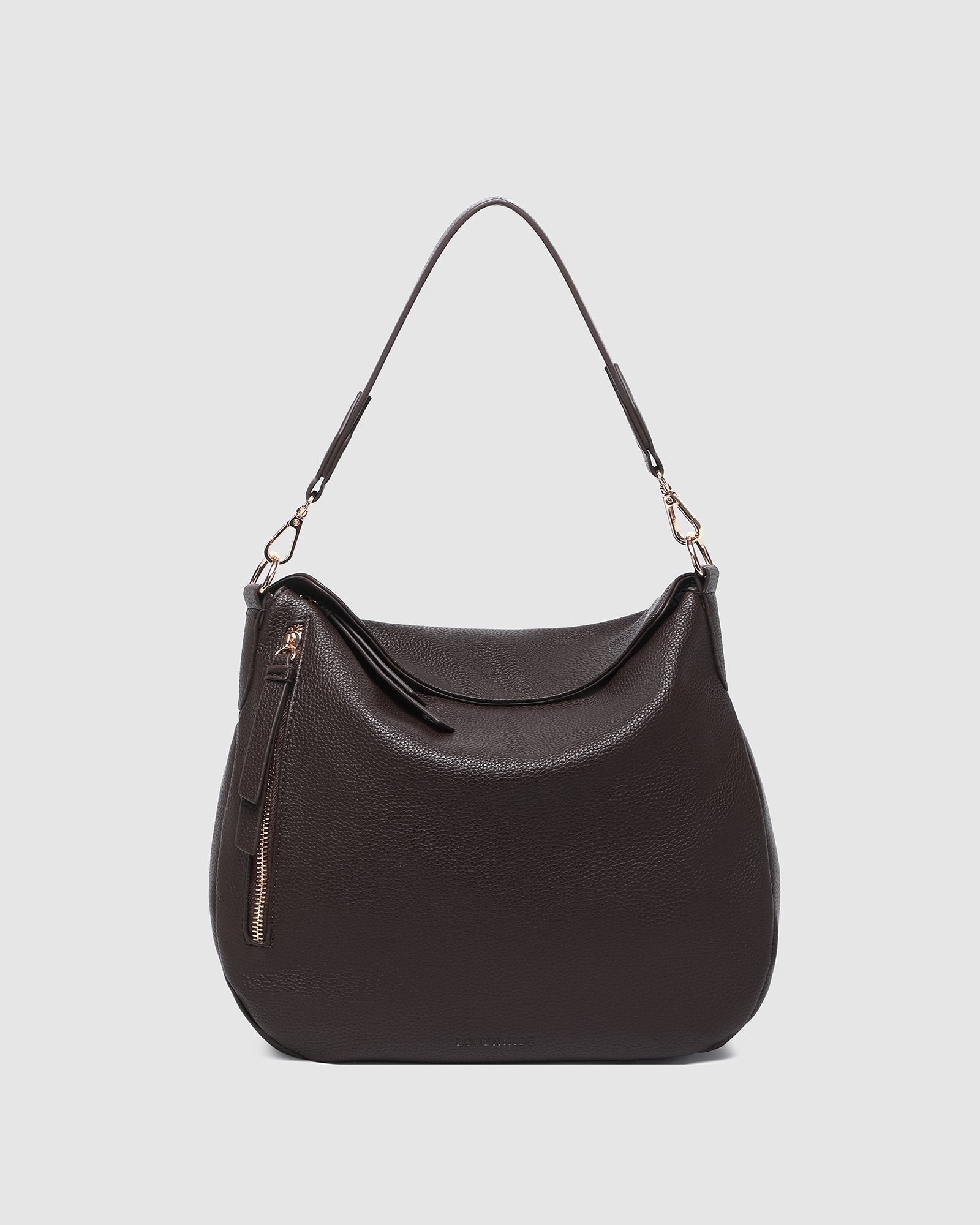 NADIA SHOULDER BAG in CHOCOLATE by LOUENHIDE