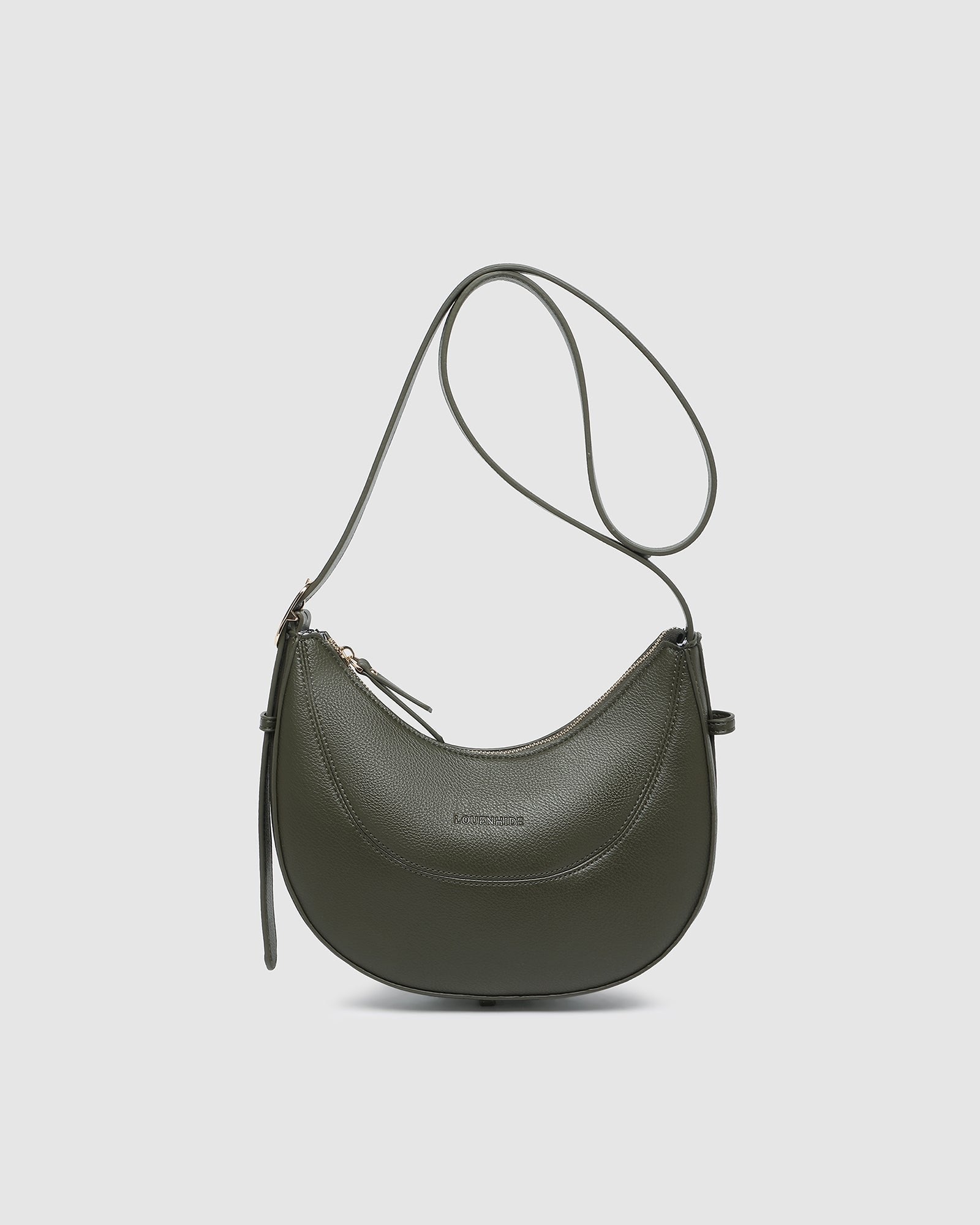 LANE CROSSBODY BAG in OLIVE by LOUENHIDE