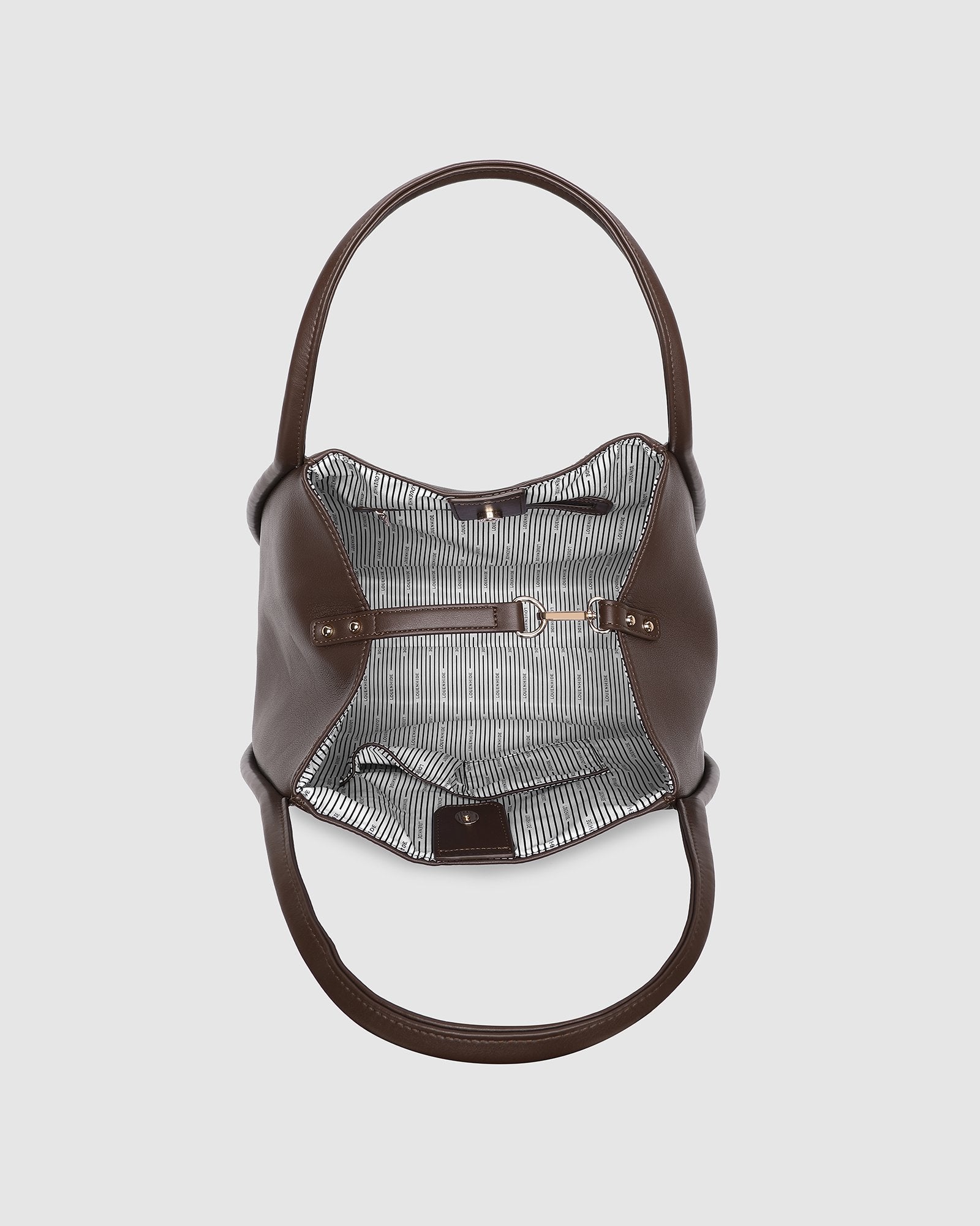 SUTTON SHOULDER BAG in CHOCOLATE by LOUENHIDE