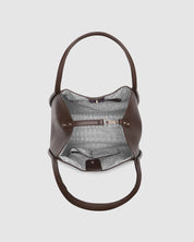 SUTTON SHOULDER BAG in CHOCOLATE by LOUENHIDE