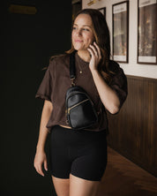 BABY BELLA SLING BAG in BLACK by LOUENHIDE