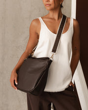 NADIA SHOULDER BAG in CHOCOLATE by LOUENHIDE