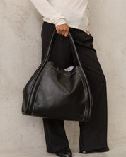 SUTTON SHOULDER BAG in BLACK by LOUENHIDE