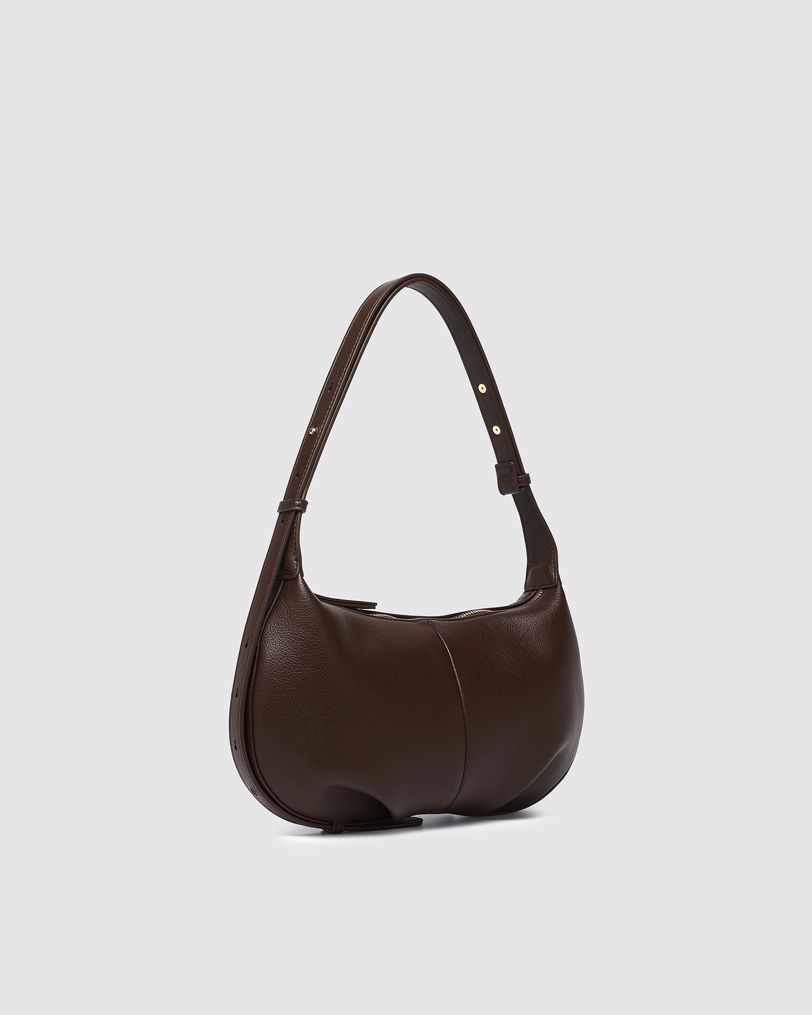 OLIVIA SHOULDER BAG in CHOCOLATE by LOUENHIDE