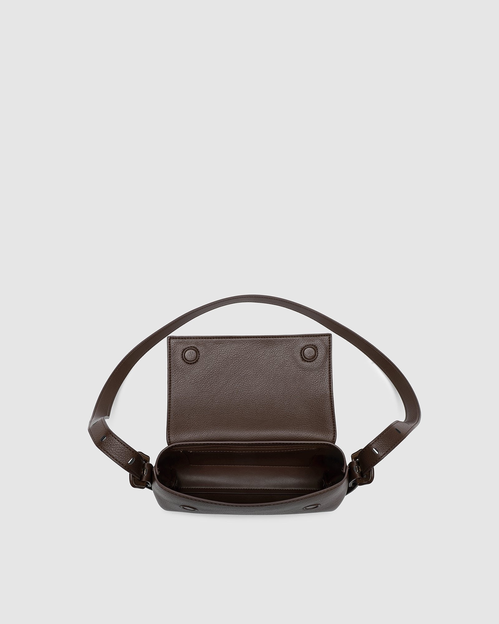 SOPHIA CROSSBODY BAG in CHOCOLATE by LOUENHIDE