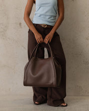 SUTTON SHOULDER BAG in CHOCOLATE by LOUENHIDE