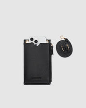 louehide purse in black on white background