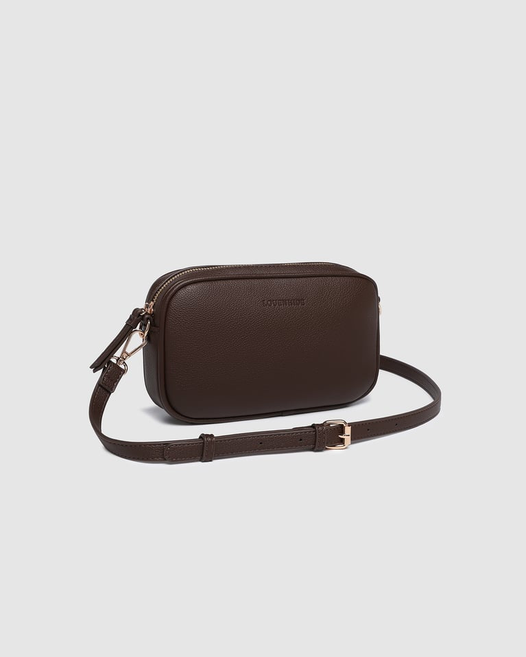 BIANCA CROSSBODY BAG in CHOCOLATE by LOUENHIDE
