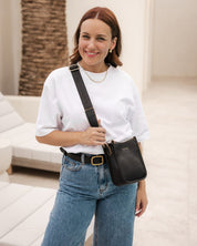 PARKER CROSSBODY BAG in BLACK by LOUENHIDE
