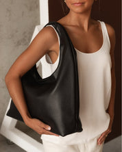 MONACO SHOULDER BAG in BLACK by LOUENHIDE