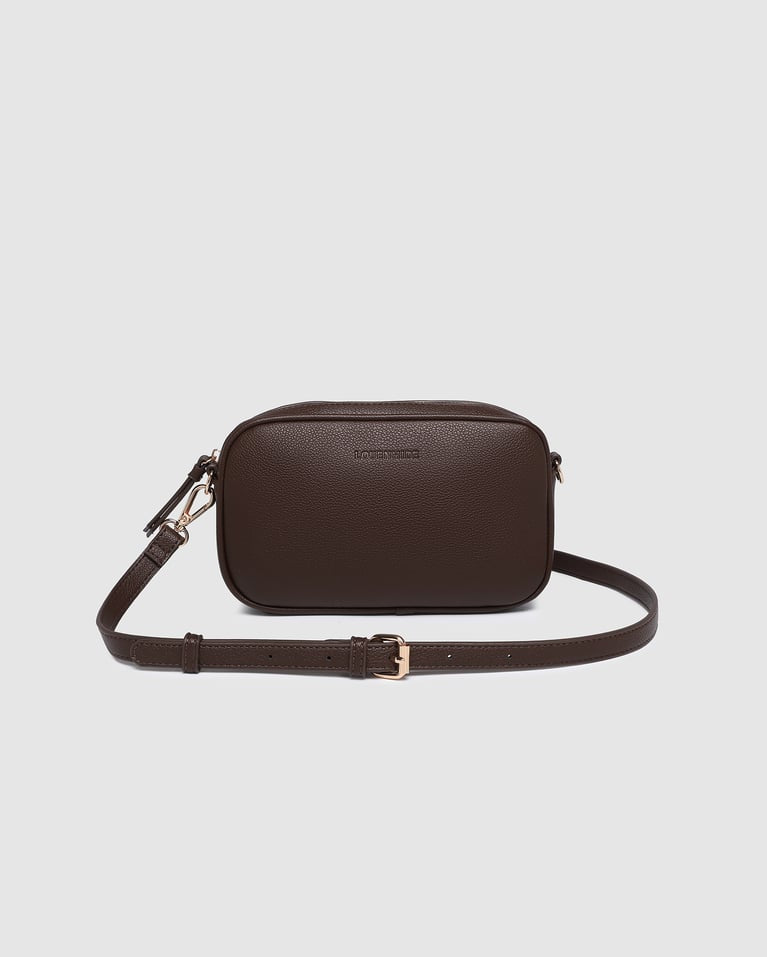 BIANCA CROSSBODY BAG in CHOCOLATE by LOUENHIDE