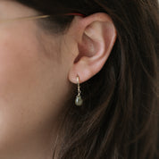 ZIA HOOPS in GOLD & LABRADORITE by GLEE