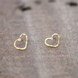 GOLD AMORE STUDS by GLEE JEWELRY