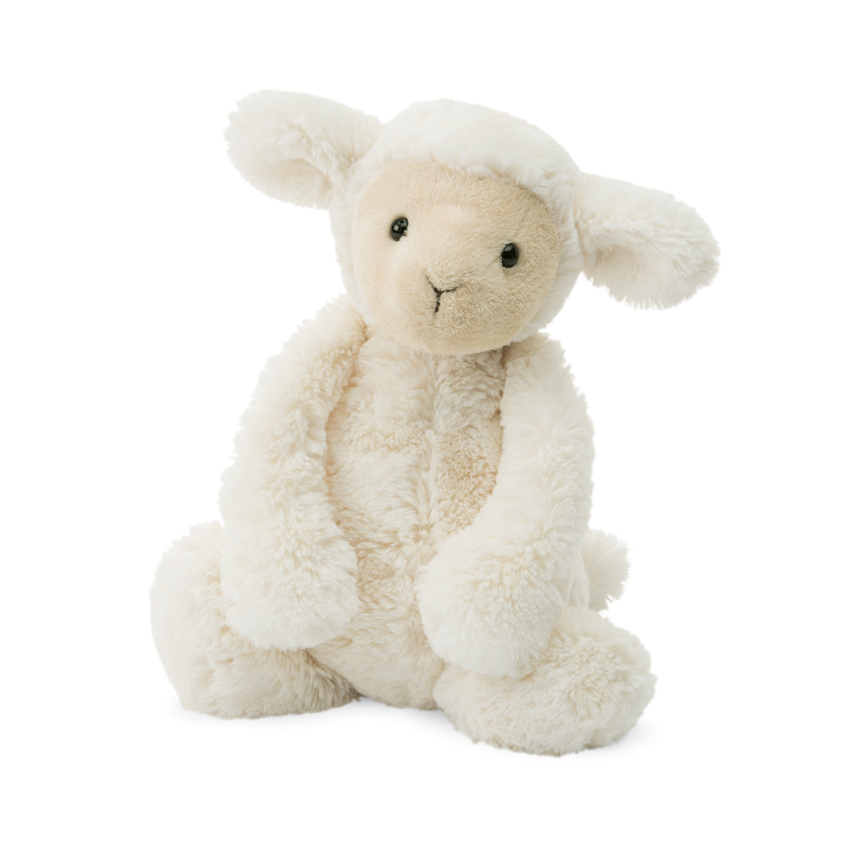 soft white lamb stuffed plush toy made by jellycat