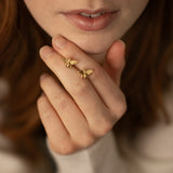 GOLD BEE LOVE STUDS by GLEE JEWELRY
