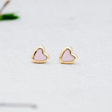 GOLD & PINK CHERISH STUDS by GLEE JEWELRY