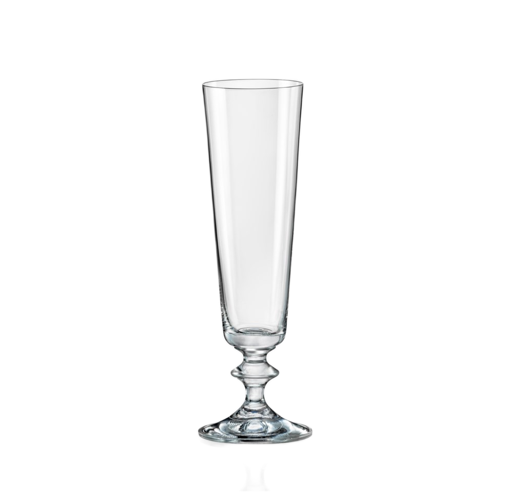 clear crystalline bella champagne flute 