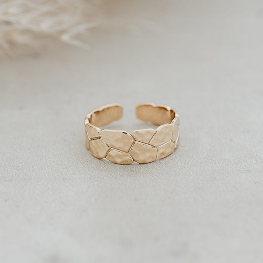 GOLD EZZIE RING by GLEE JEWELRY