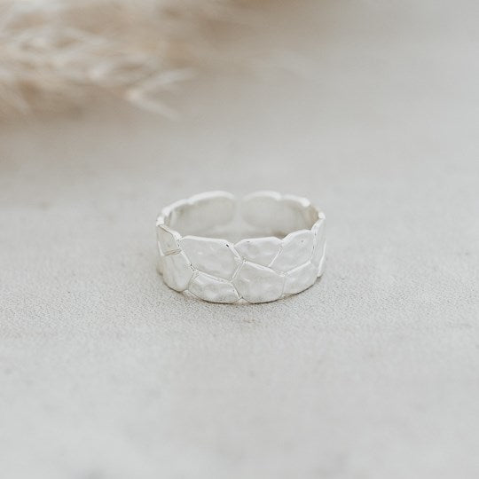 SILVER EZZIE RING by GLEE JEWELRY