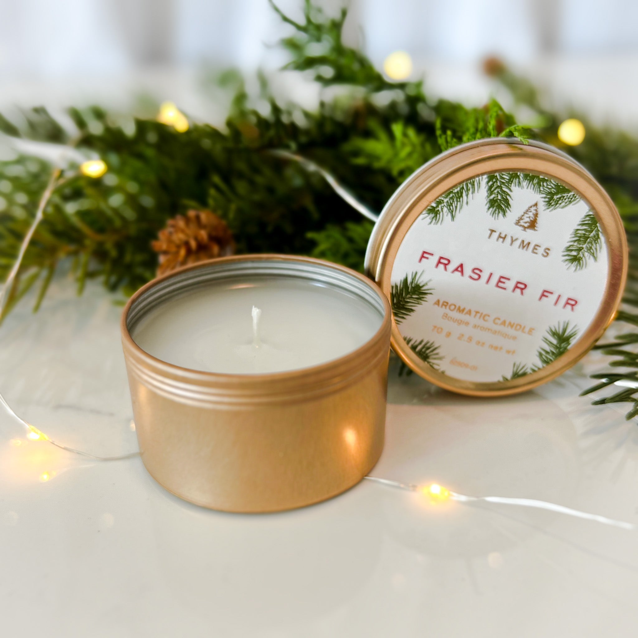 FRASIER FIR TRAVEL TIN CANDLE by THYMES – FAN TAN HOME & STYLE