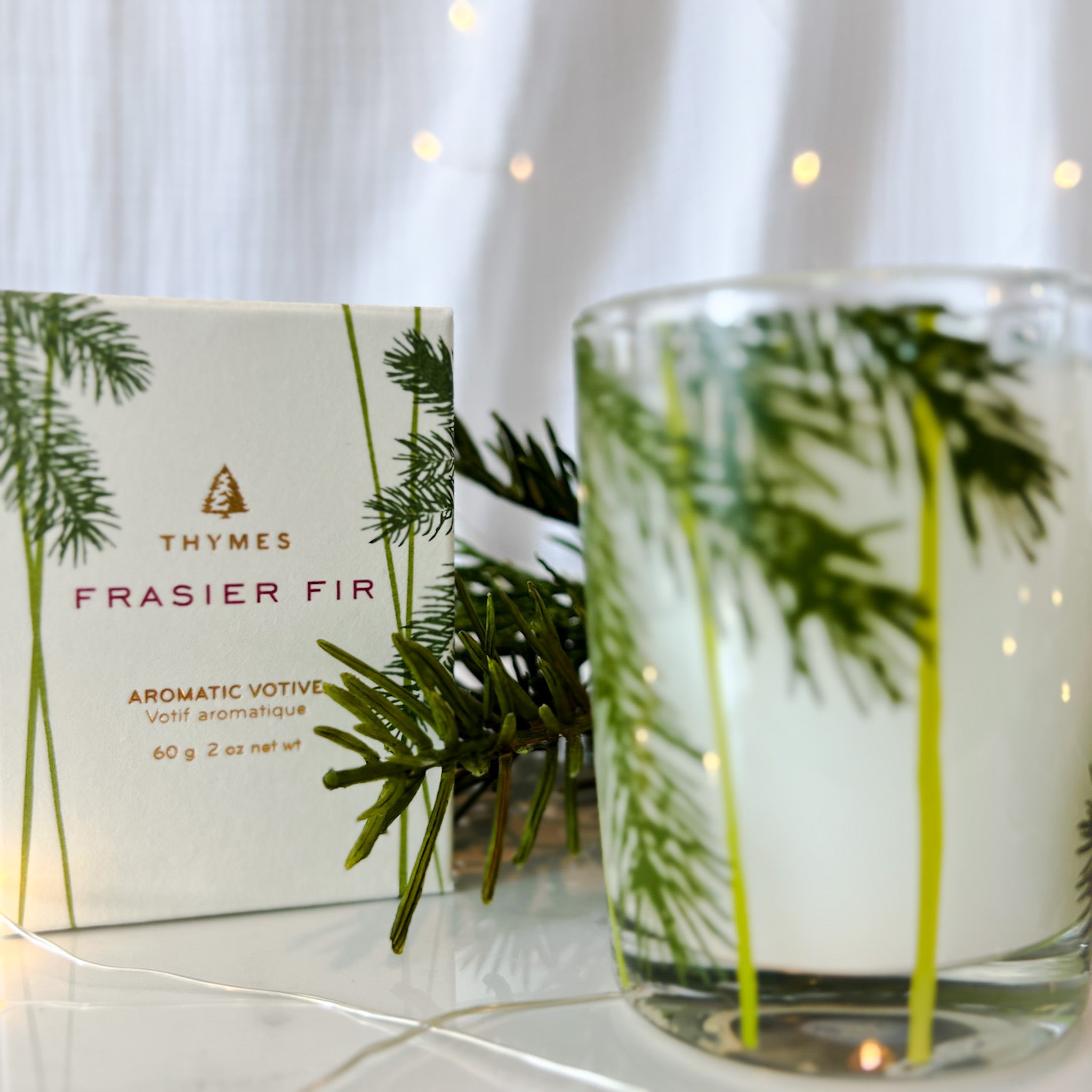 FRASIER FIR GLASS VOTIVE CANDLE by THYMES
