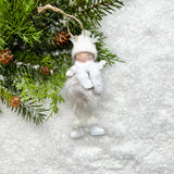 WHITE FANCY ANGEL ORNAMENT