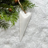 WHITE HEART ORNAMENT
