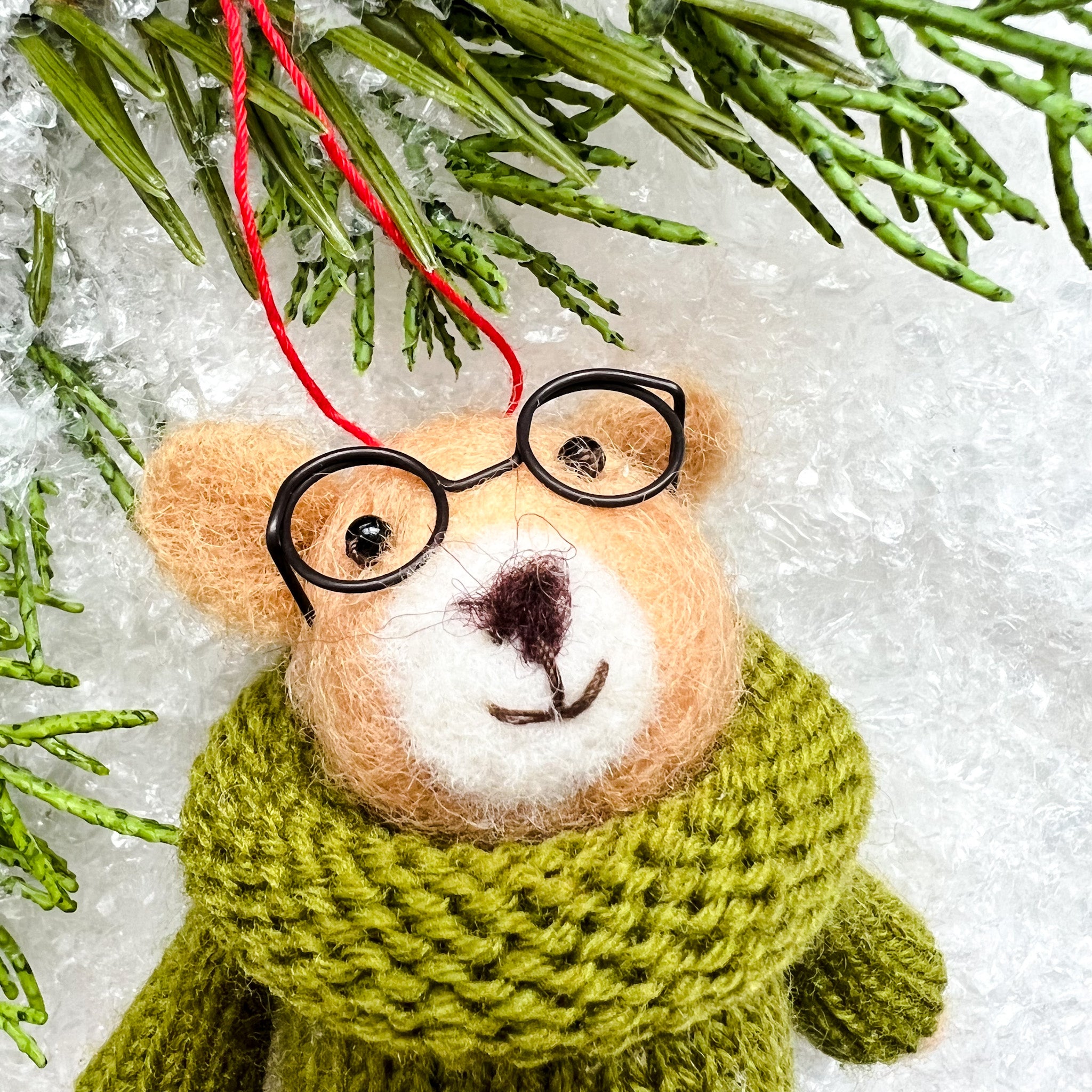 BEAR IN HEART SWEATER ORNAMENT