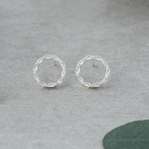 SILVER & CLEAR KINSHIP STUDS by GLEE JEWELRY