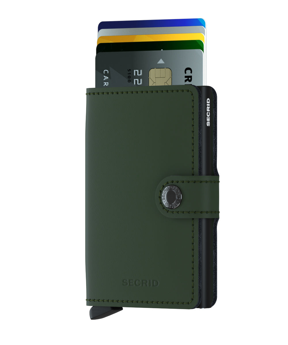 MATTE GREEN BLACK MINIWALLET by SECRID
