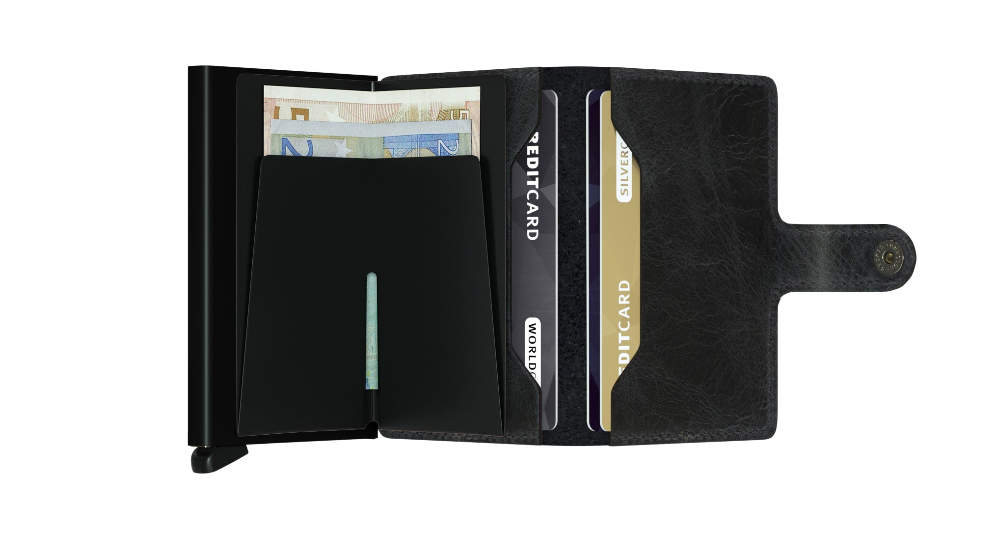 VINTAGE BLACK MINIWALLET by SECRID