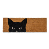 SMALL PEEKING CAT DOORMAT