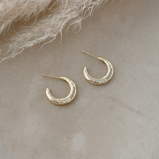 GOLD RILEY HOOPS by GLEE JEWELRY