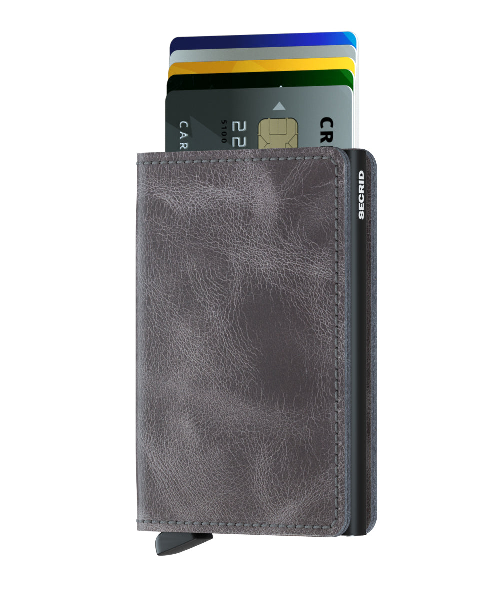 SLIMWALLET in VINTAGE GREY BLACK by SECRID