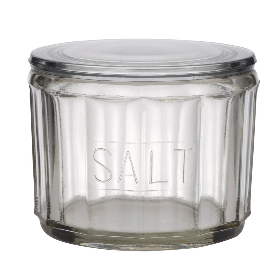 HEMINGWAY GLASS SALT JAR
