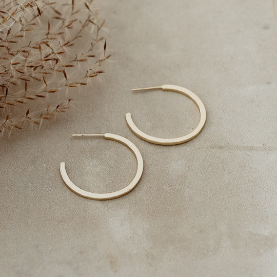 GOLD VISTA HOOPS by GLEE JEWELRY